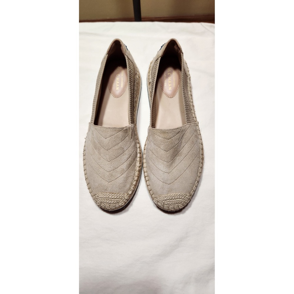 Cole Haan Cloudfeel Espadrille Tan Suede Slip On Flats Grandseries Womens NWB